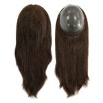 7X9” skin base human hair topper for thinning hair