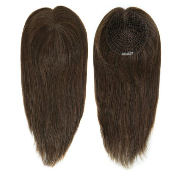 Open Mesh Hair Topper Cafe Brown Color