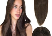 Open Mesh Hair Topper Cafe Brown Color