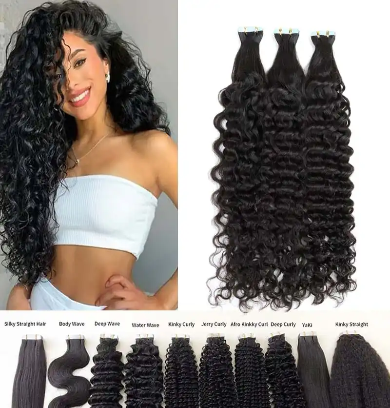 textured wave tape hair extensions Textured Wave Tape Hair Extensions