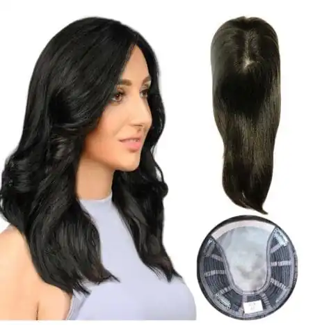 Black Hair Topper for thinnin hair